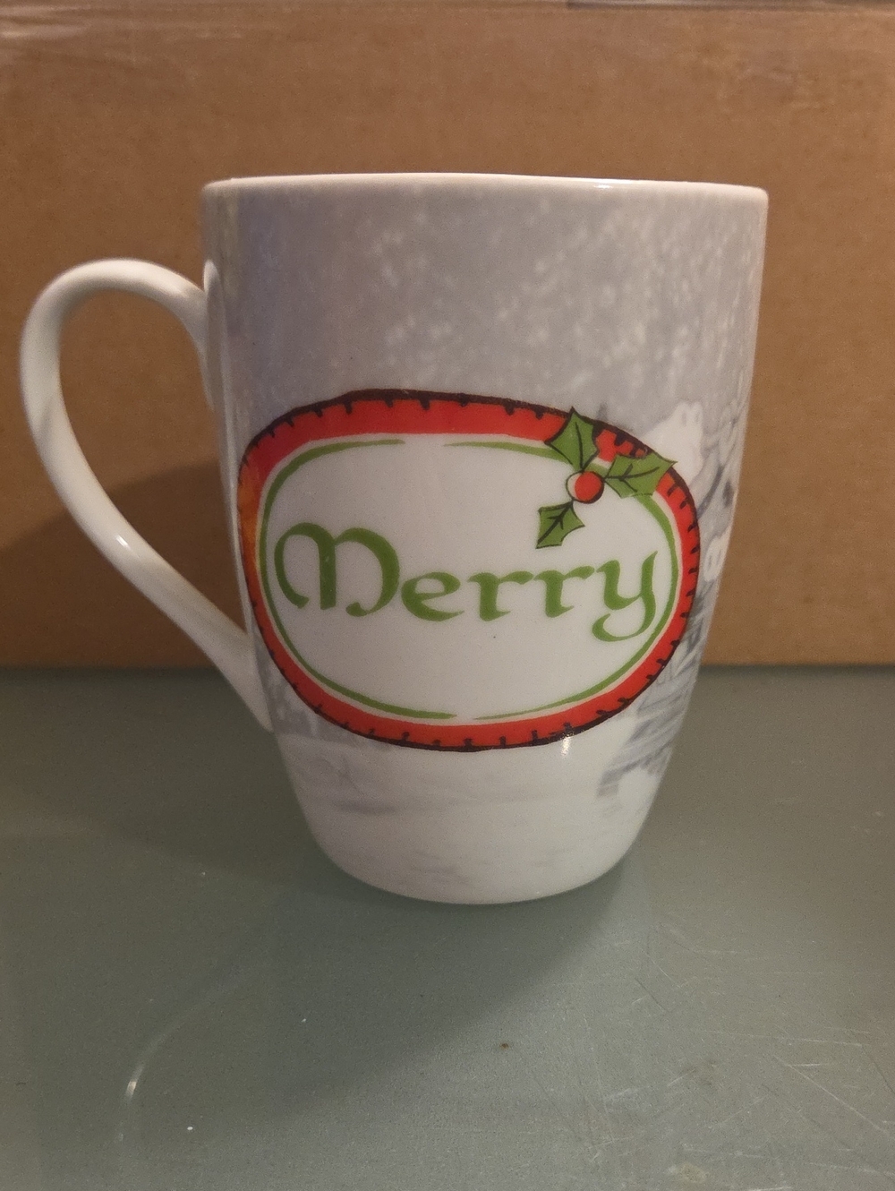 Disney Pluto Merry Holiday Ceramic Coffee Mug - White with Red & Green Accents